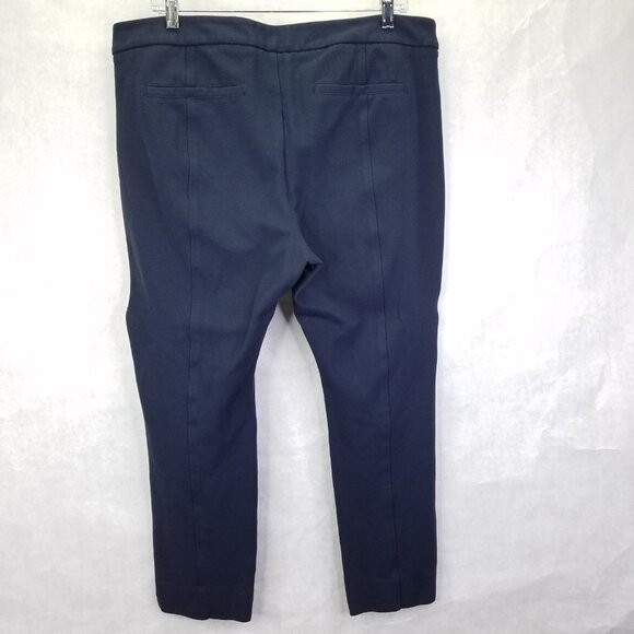 NYDJ Crop Pants Women's Petite 16 Capri Navy Blue Stretch Knit Tapered Leg Slim - Picture 7 of 13